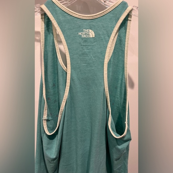 The North Face Teal Tank Top with Cream Trim and Triangular Designs Size XL - Picture 5 of 6